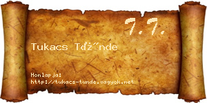 Tukacs Tünde névjegykártya
