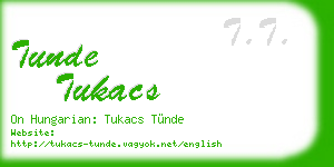 tunde tukacs business card